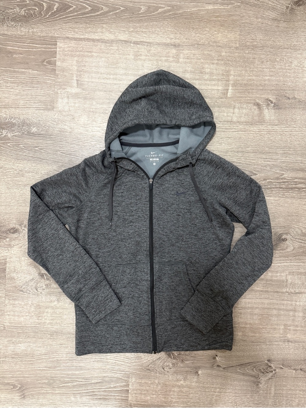Nike Women's Dark Gray Full-Zip Hooded Sweatshirt
